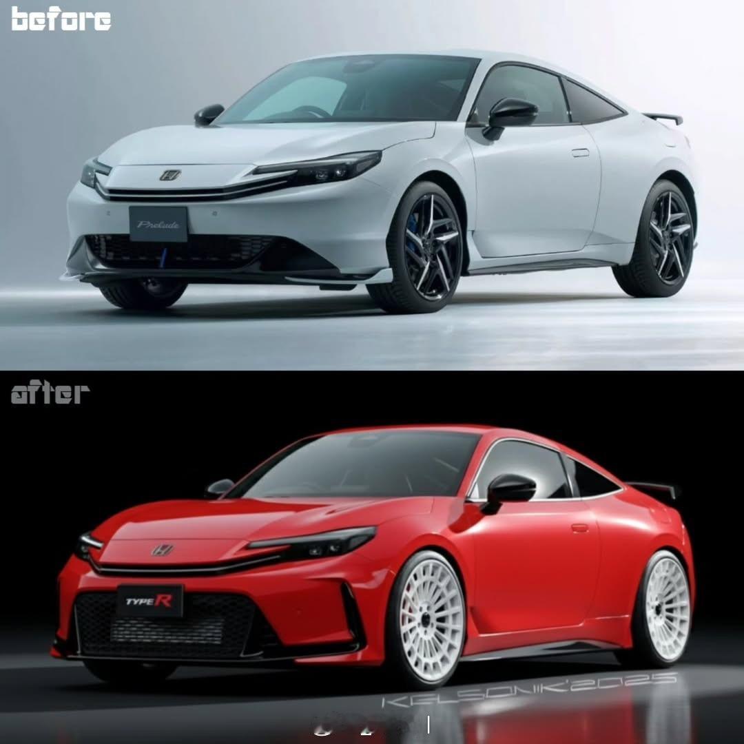 【新车渲染】本田Prelude做成TypeR版，大家觉得怎么样