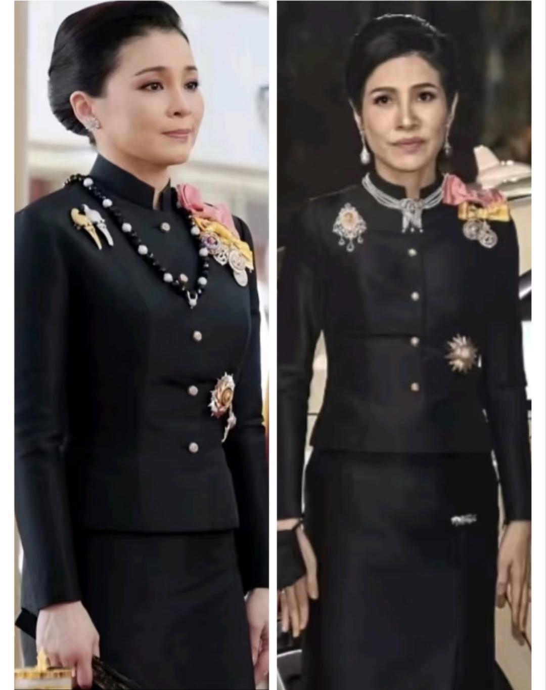 苏提达王后与诗妮娜贵妃同框，看着还是王后既尊贵又优雅、漂亮。也许是苏提达一直追随