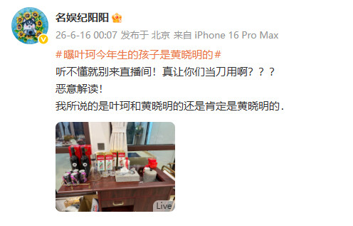 狗仔辟谣叶珂今年生的孩子是黄晓明的狗仔说叶珂和黄晓明的孩子肯定是黄晓明的狗仔辟