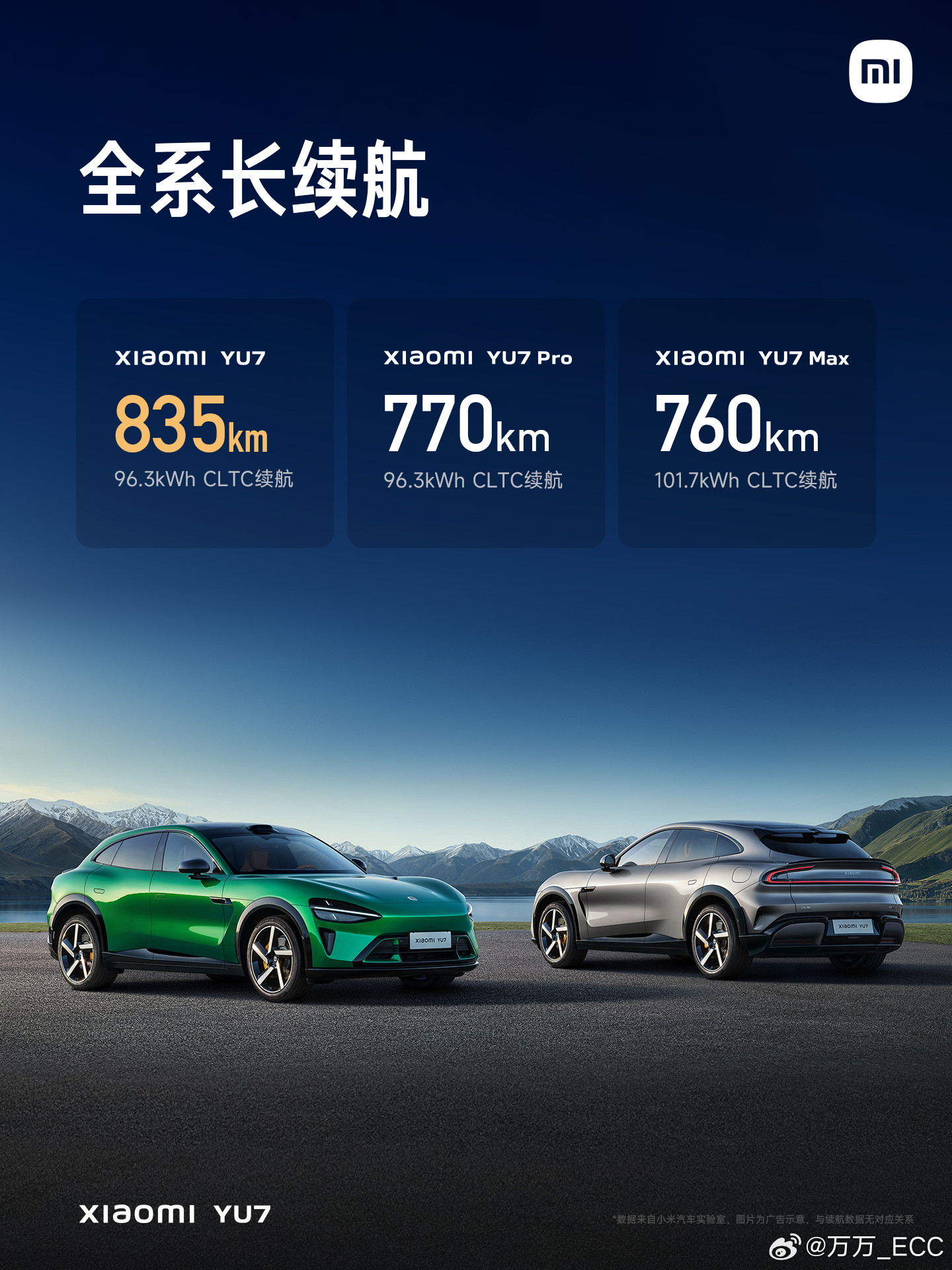 为什么说小米YU7，不是简单把SU7拉高？除了设计之外，单看配置上也能窥见一二。