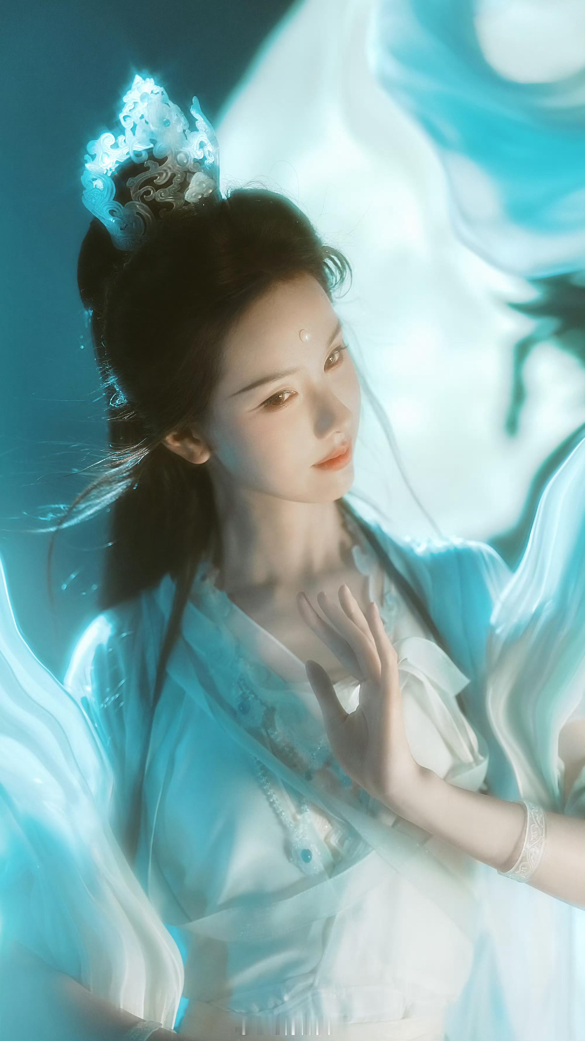 派酱安利[爱心]陈都灵玉面观音写真妈妈我看到真仙女了[哭哭]真是窄面脸的To