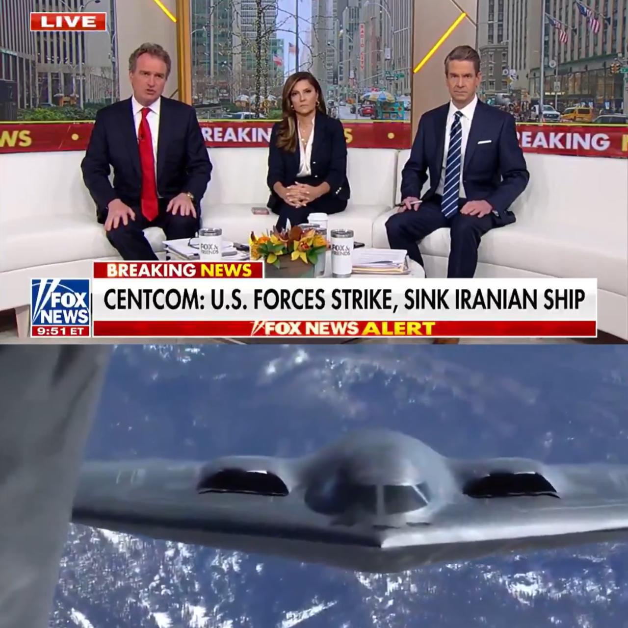 美国继续轰炸伊朗，2月28日四架B-2轰炸机从密苏里州怀特曼空军基地起飞，执