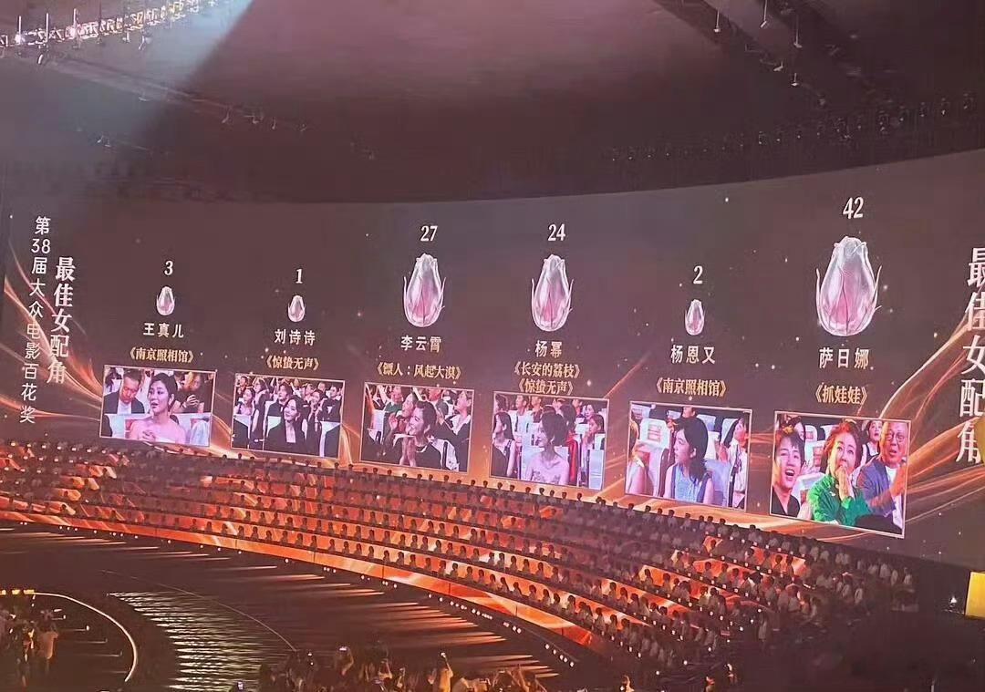百花奖现场公布票数