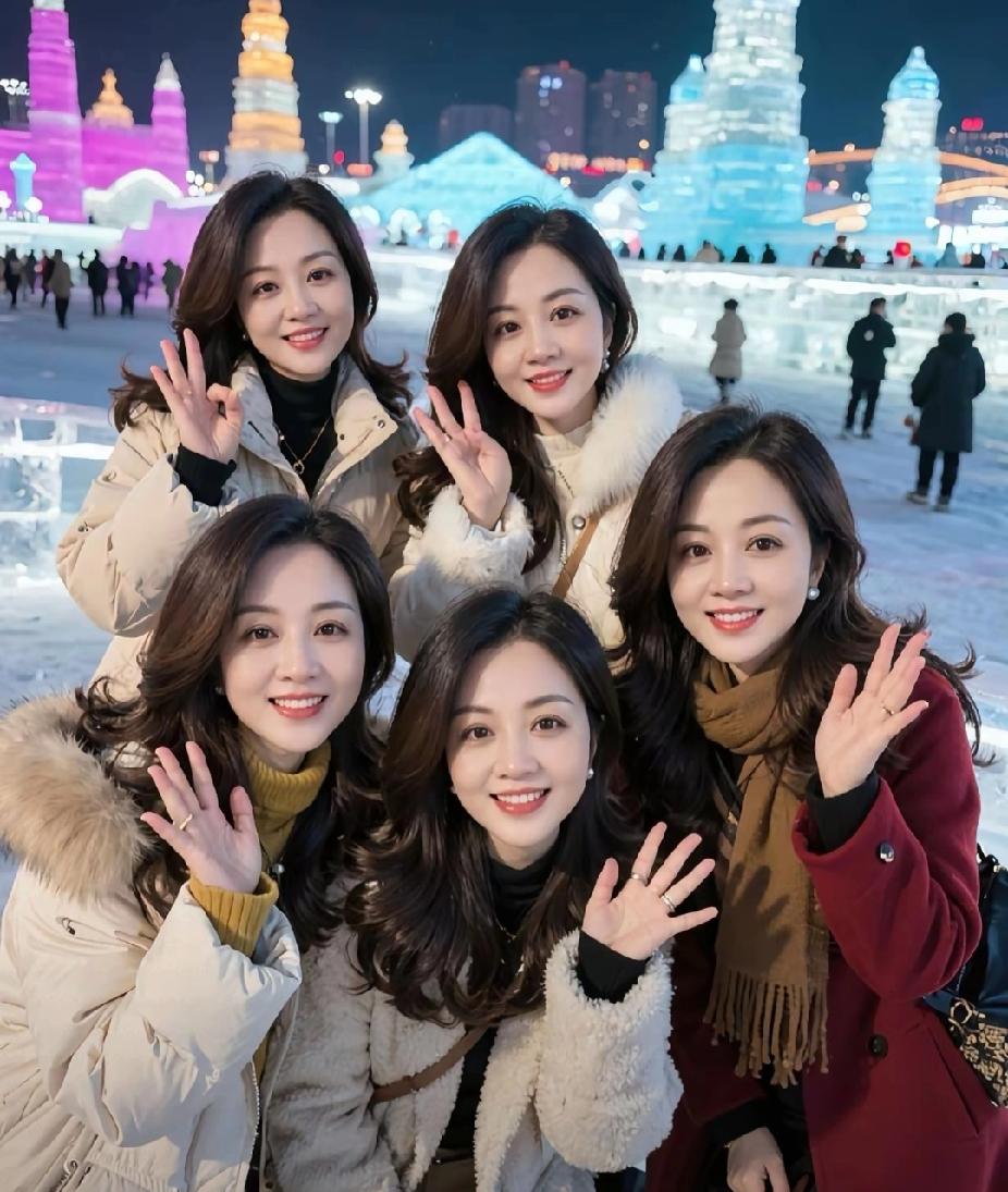 冰雪奇缘，姐妹同行，打卡梦幻冰雕世界！