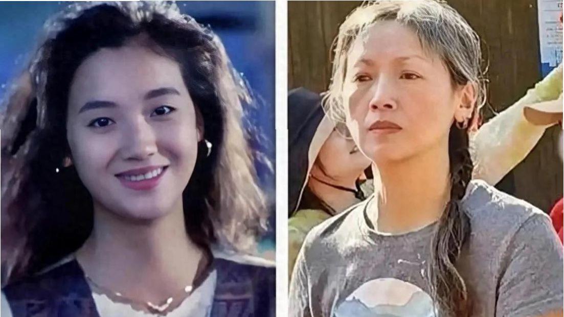 58岁吴倩莲被路人偶遇, 一头白发素颜上街, 气质还是那么好