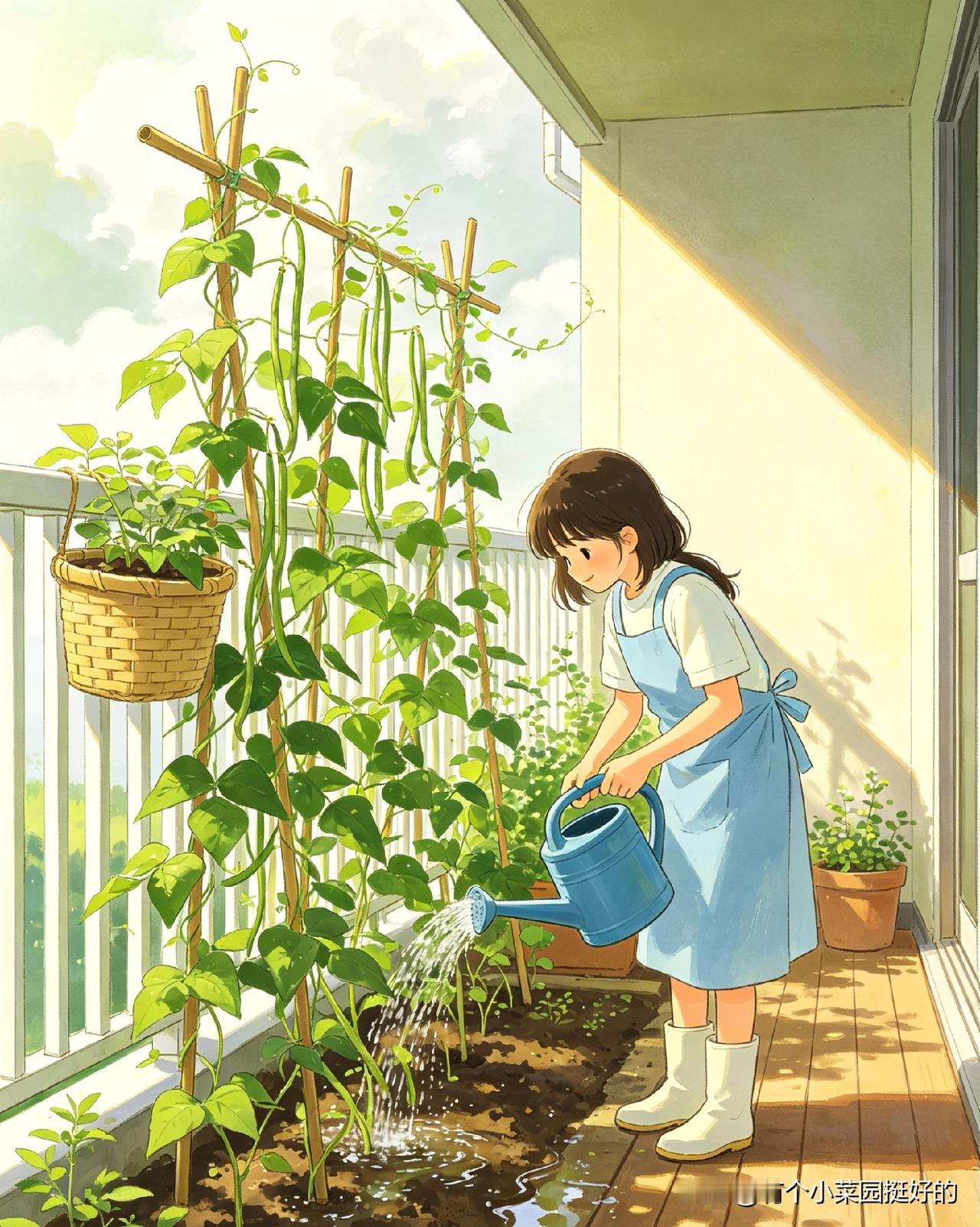 种菜浇水有诀窍，记准不烂根生菜菠菜勤浇水，土湿叶嫩长得美。辣椒茄子花期旱，