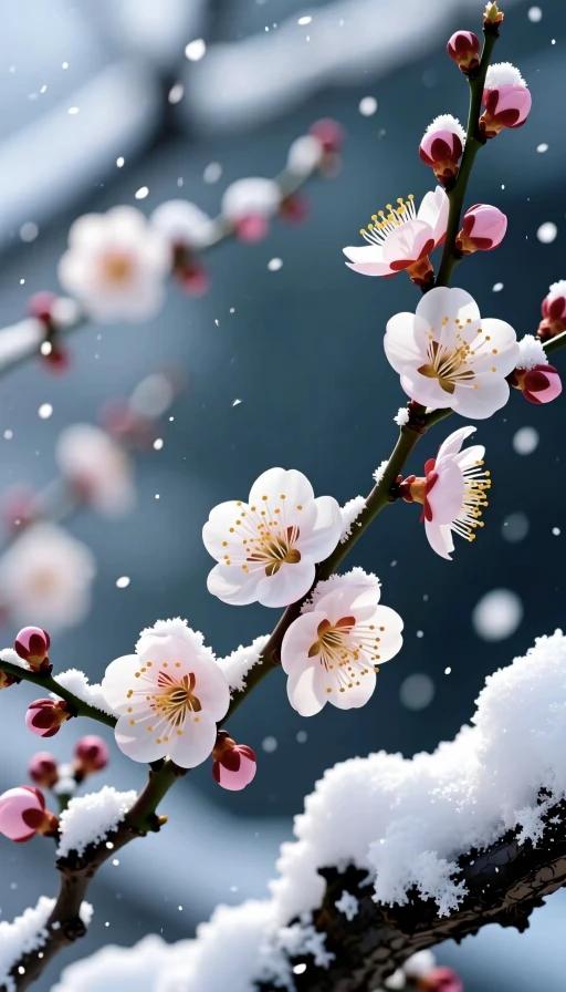 上联：梅魂烙雪留清篆下联：疏影横斜大写意这下联意境与上联相契，以“疏影横斜”