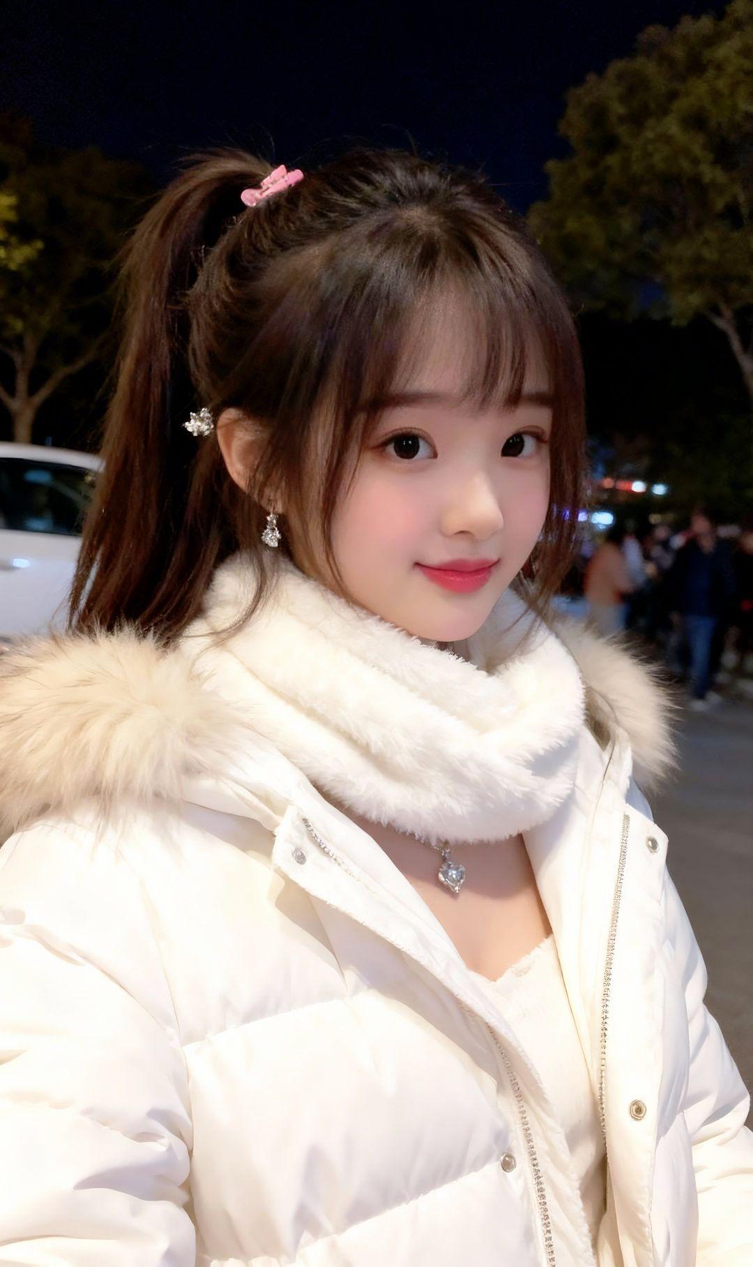 冬天小可爱美女姐姐小姐姐清纯甜美漂亮女孩