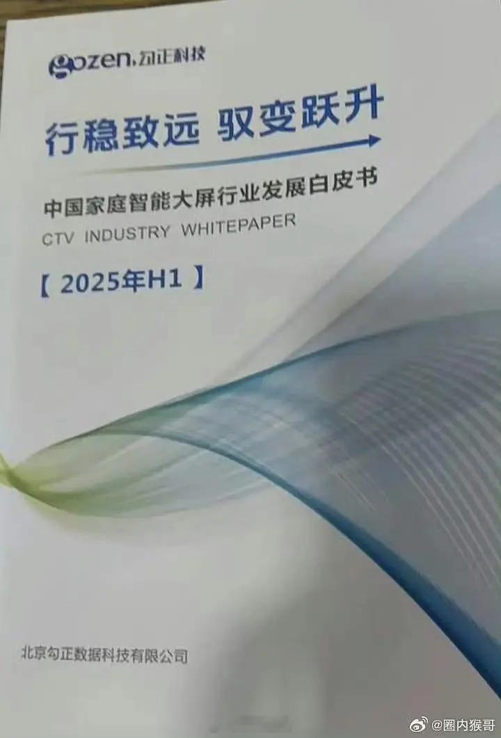 杨紫国色芳华、锦绣芳华又被夸啦中国家庭智能大屏行业发展2025年上半年白皮书重点