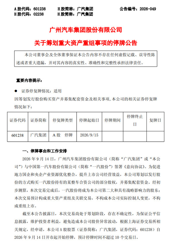 广汽重组挺有意思，没想到发改委将助推大型车企改革与兼并重组的第一个动作是为南
