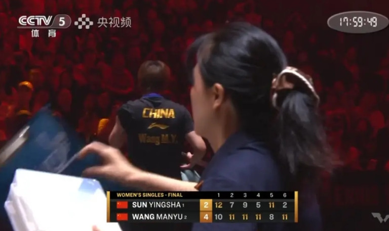 哇！太高兴了，恭喜鳗鱼4:2战胜了孙颖莎，获得2025年大满贯中国站冠军！终于赢