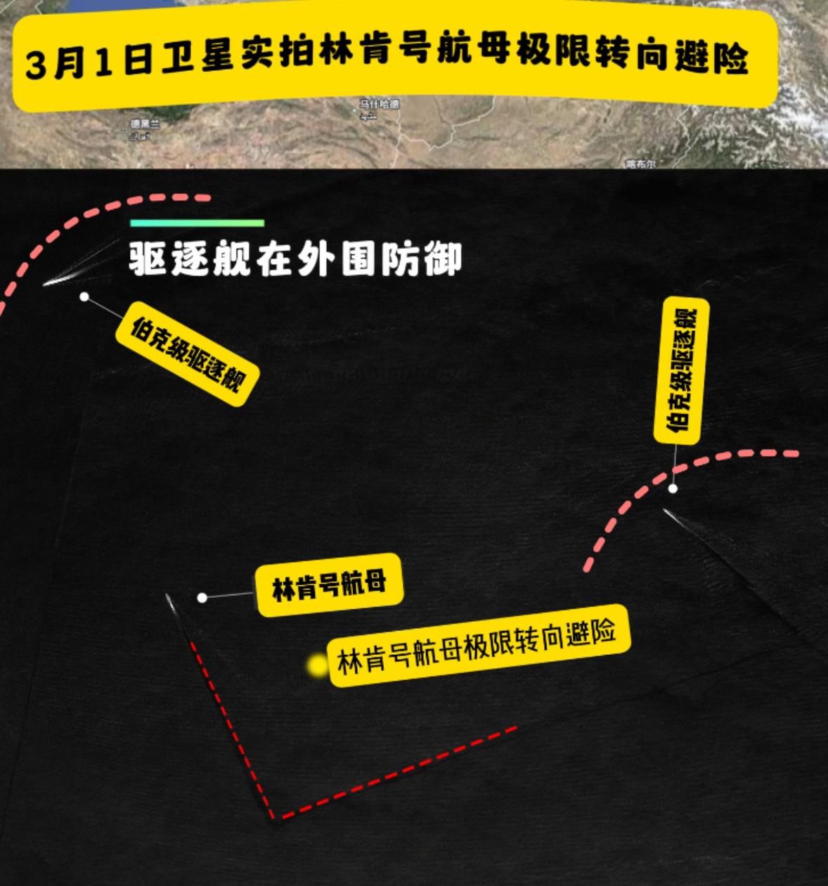 伊朗错过了一次机会。林肯号离伊朗本土最近的时候，只有400公里，伊朗没有把握