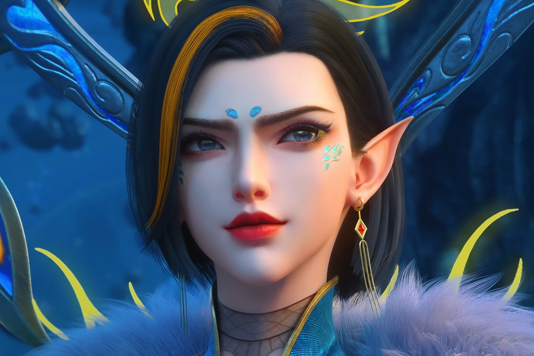 斗破苍穹动画凤凰的短发，有点非主流啊～