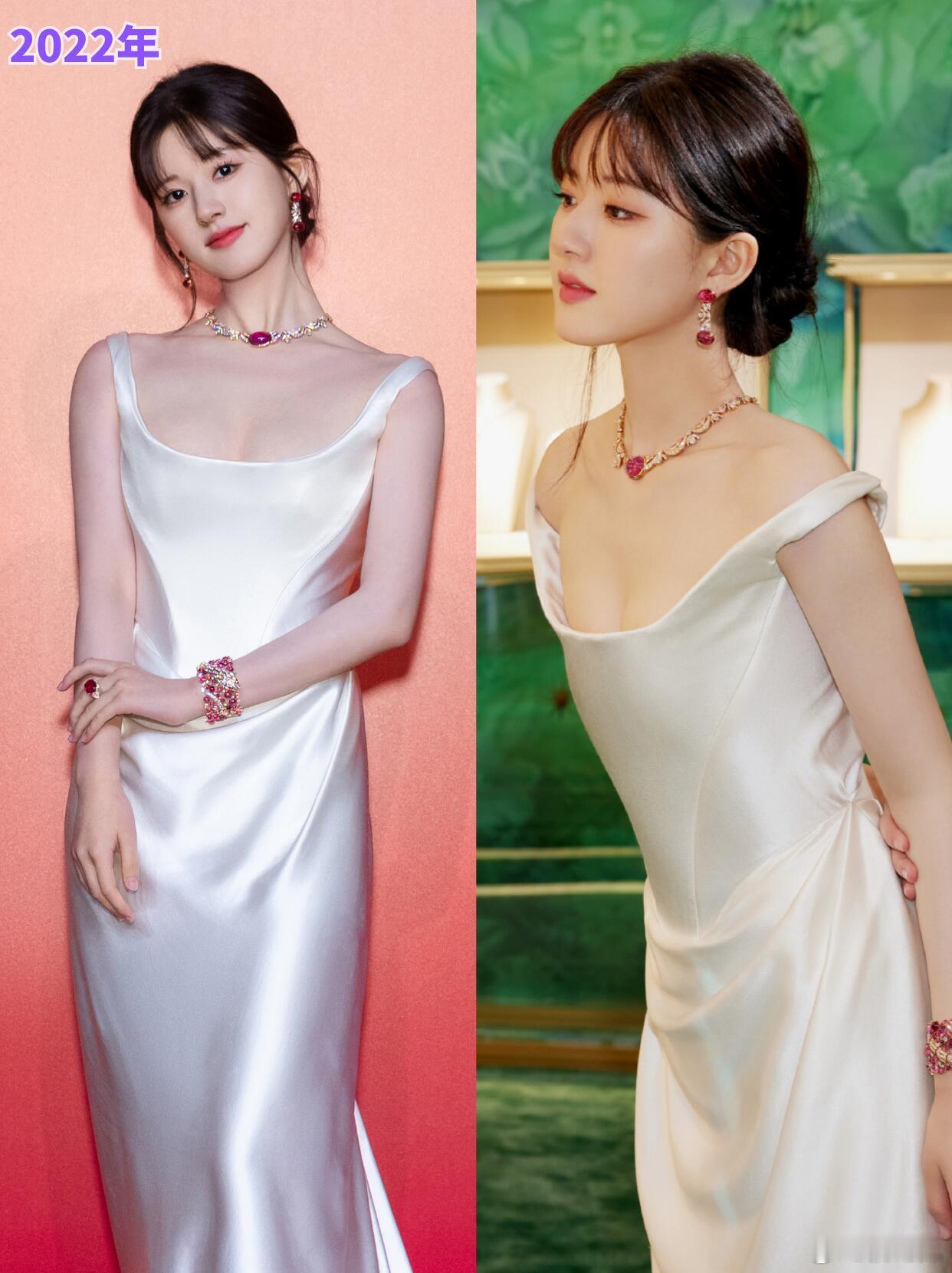 赵露思2022——2026变化，2024年可以看出来整个人的状态不好。不单单是妆