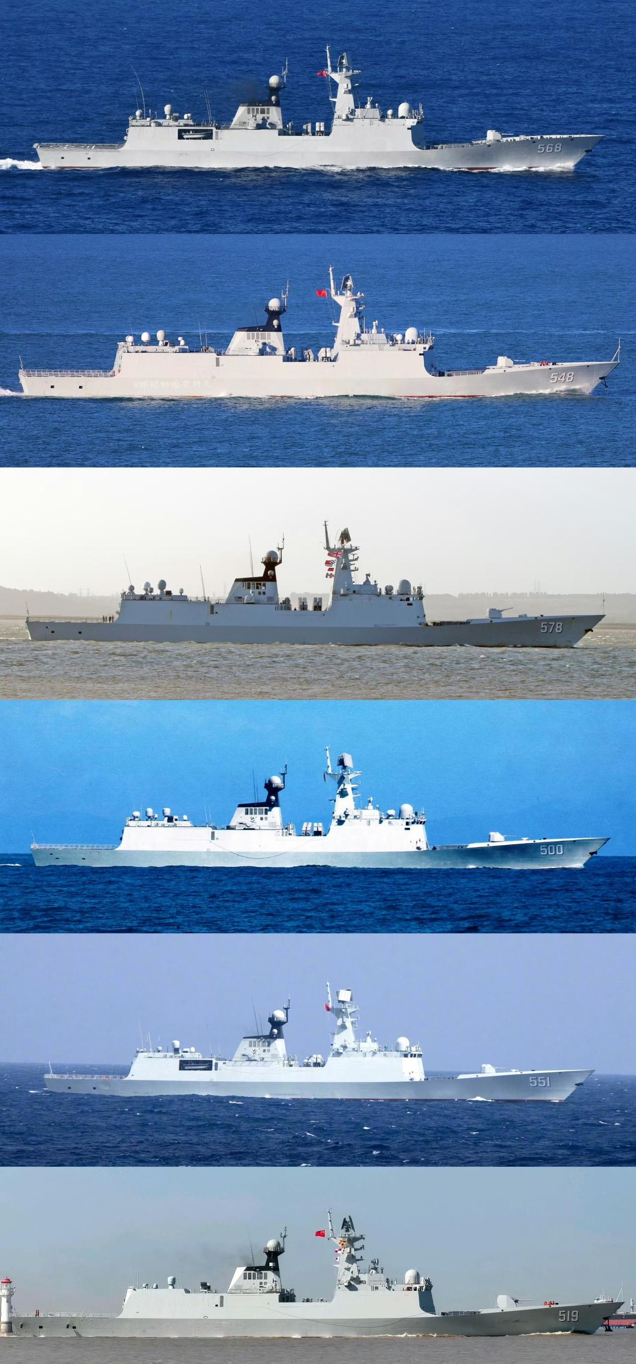 中国🇨🇳人民海军054A型导弹护卫舰自2008年首舰服役以来，经历了多个批次