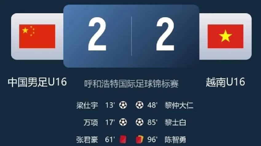 2：0领先，国少队反而到不会踢球了国少队上半场，顺风顺水、优势