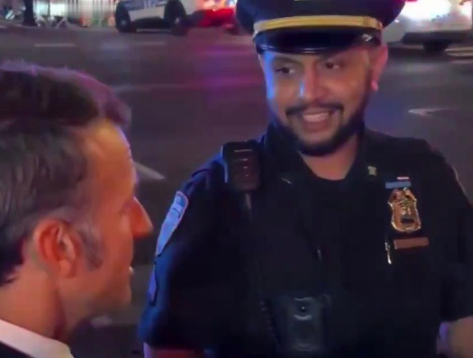 特朗普报仇不隔夜，早上在联大针锋相对，晚上就叫警察围堵马克龙要说今年纽约联合