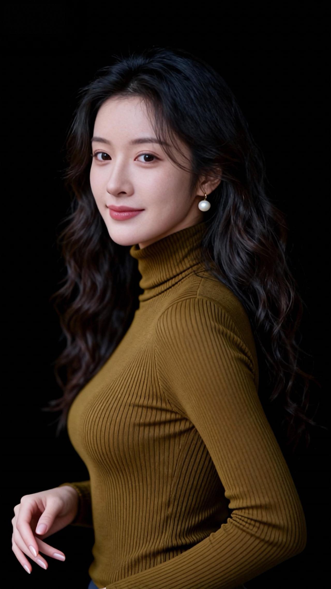 纯黑背景也不错哦，头发确实好