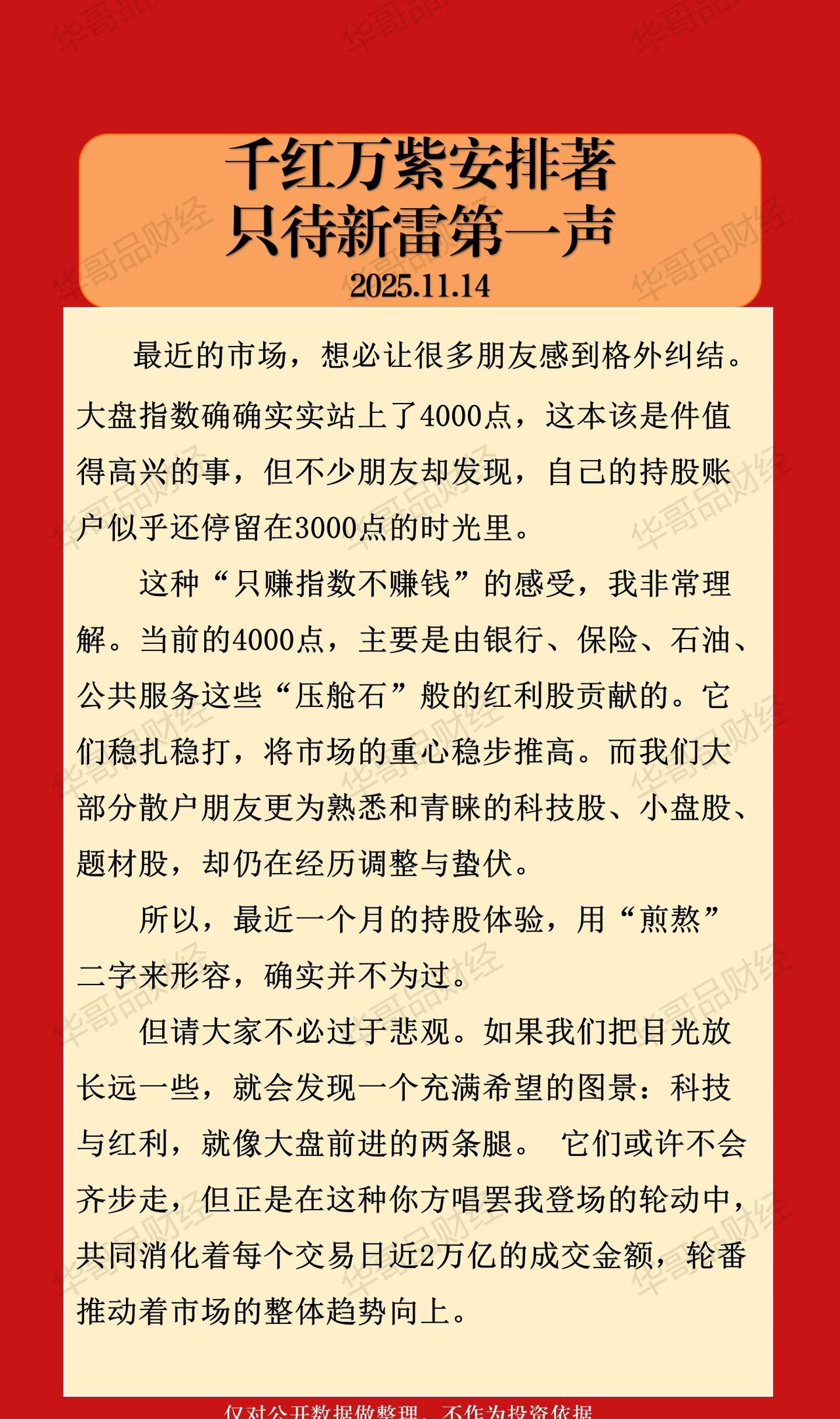 2025年11月14日的市场行情分析，核心观点可总结如下：市场现状：当前大