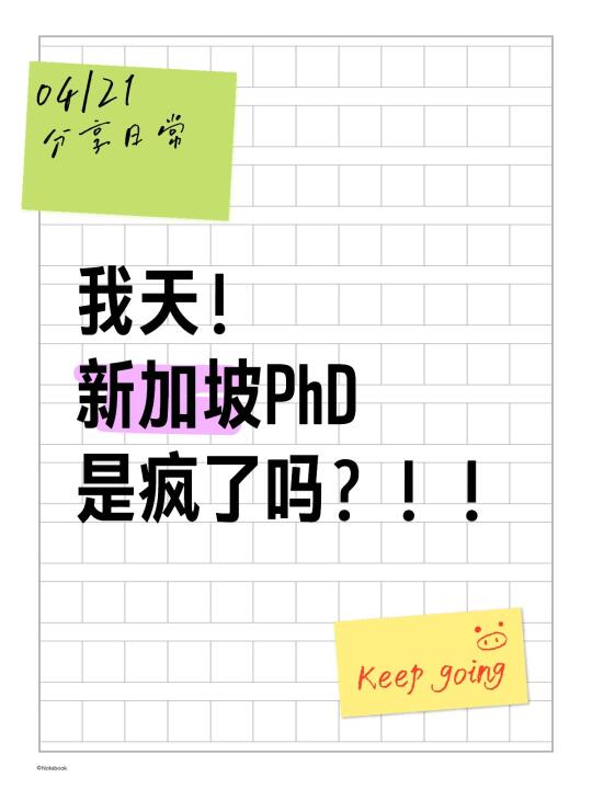 🆘我天！新加坡PhD是疯了吗？！！