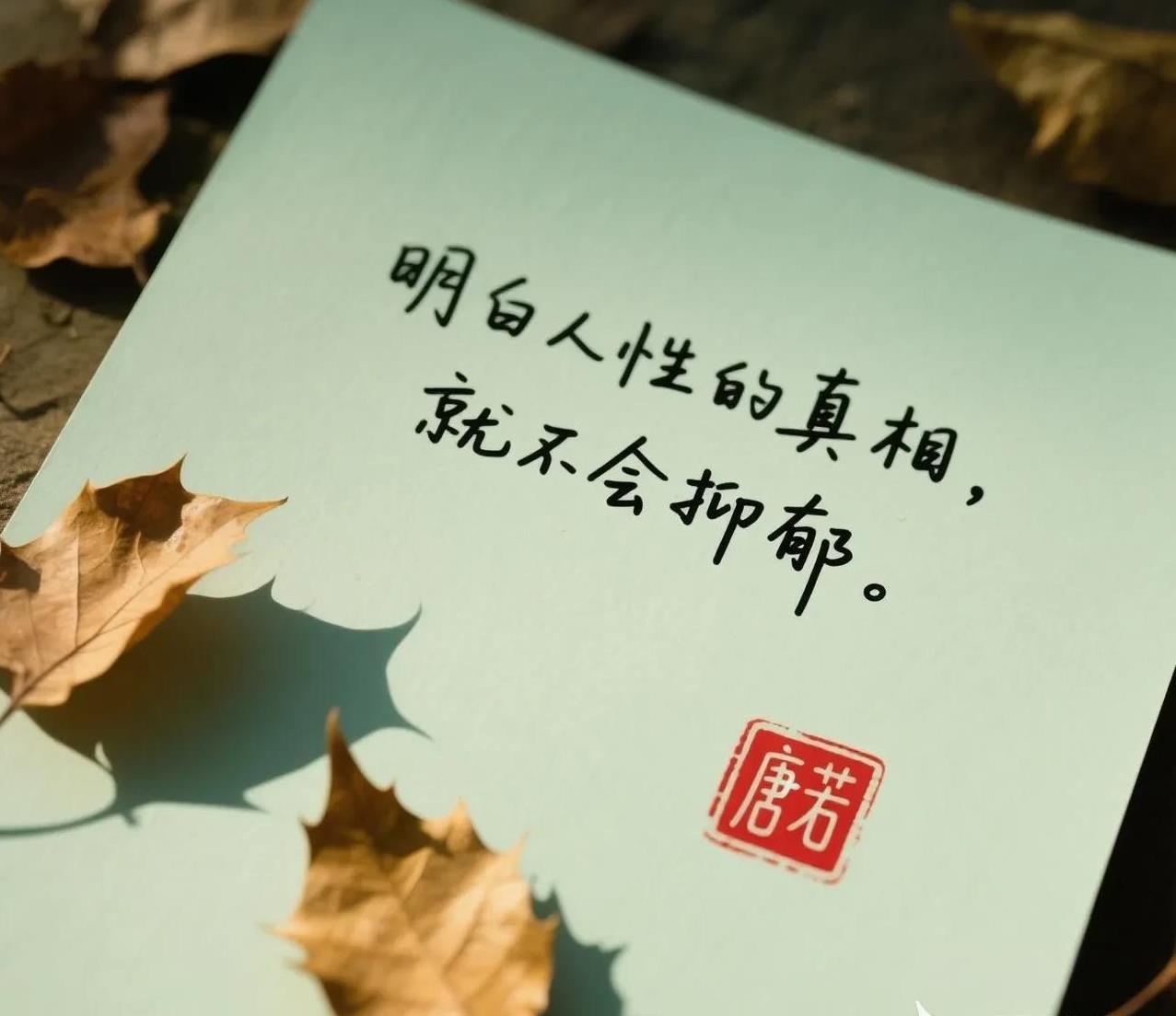 明白了人性，你就不会再抑郁曾几何时，我们以为付出真心必得真心，以为善意定能换来