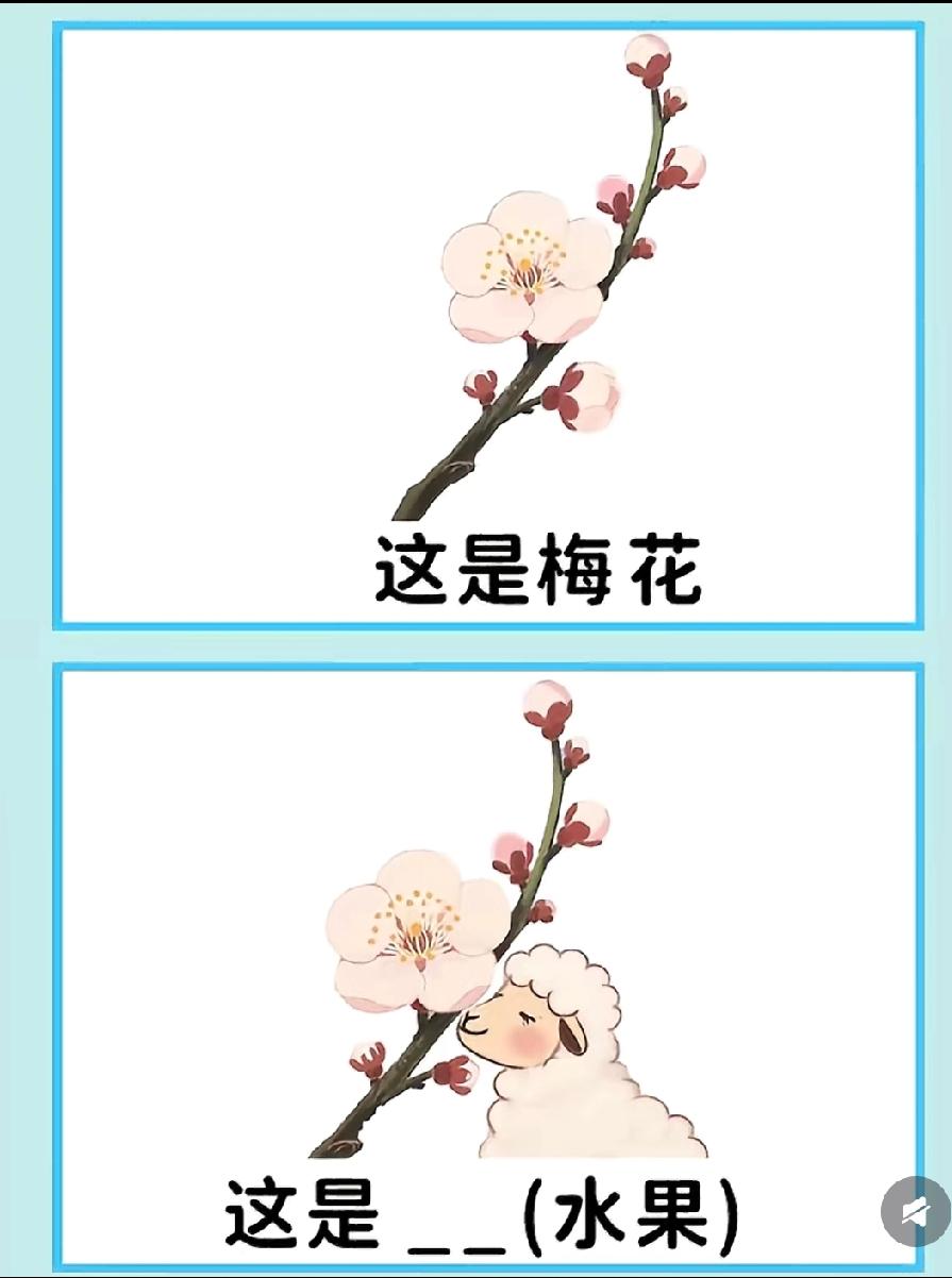 梅花+小羊，这是啥水果？我想了3分钟，有人10秒就答出？