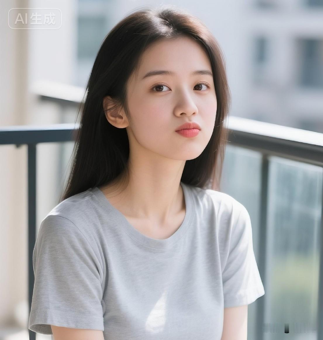 灰色，是静谧的～光影缓缓流淌，她静静坐在那里，宛如一首未完成的诗。不张扬