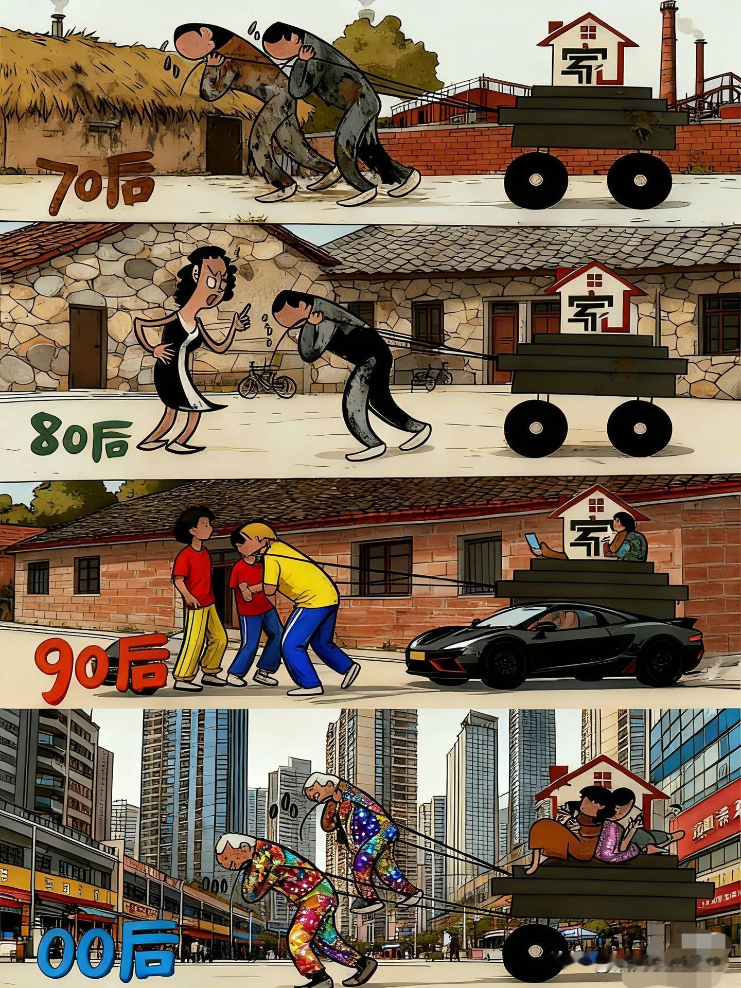 70、80、90、00后的家庭奋斗变迁！70后两口子为了家奋斗！...