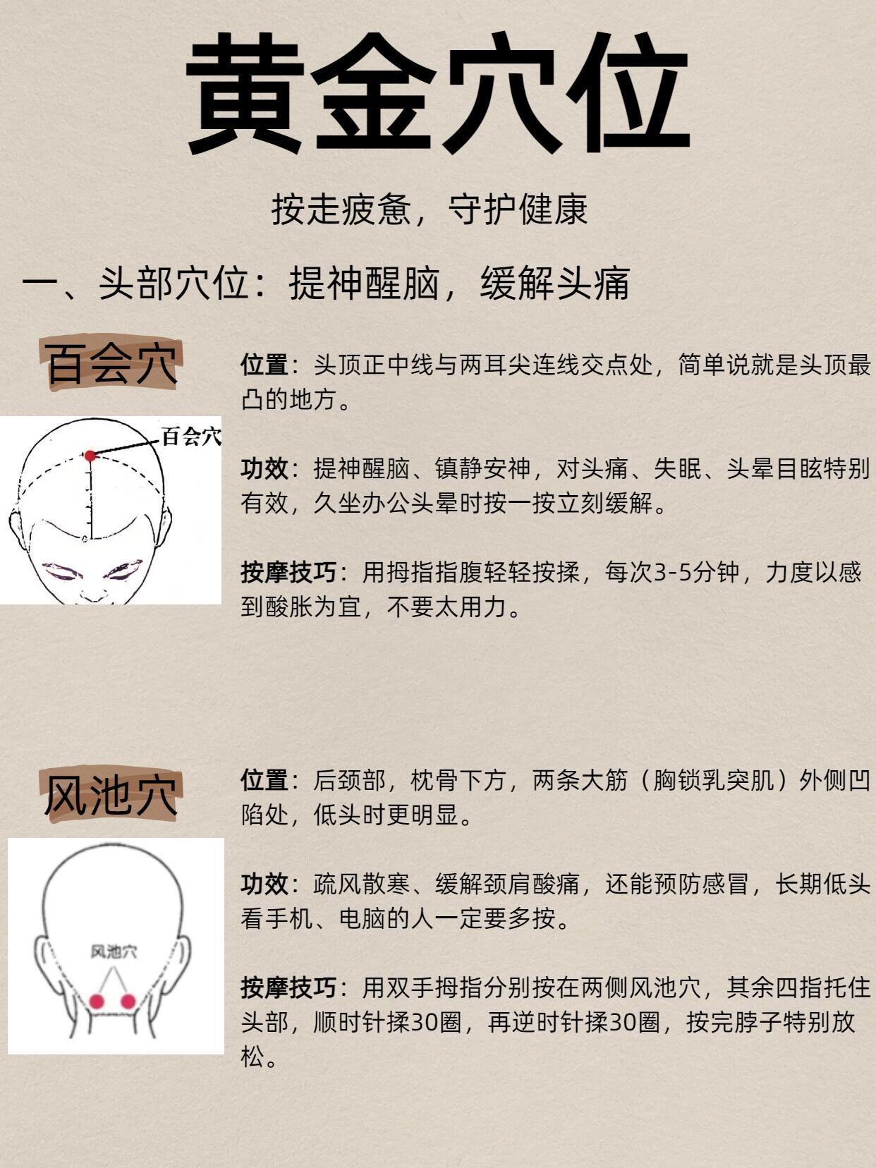 黄金穴位，你都知道吗？中医里常说“经络通，则百病消”，而穴位就是经络上的“能量开