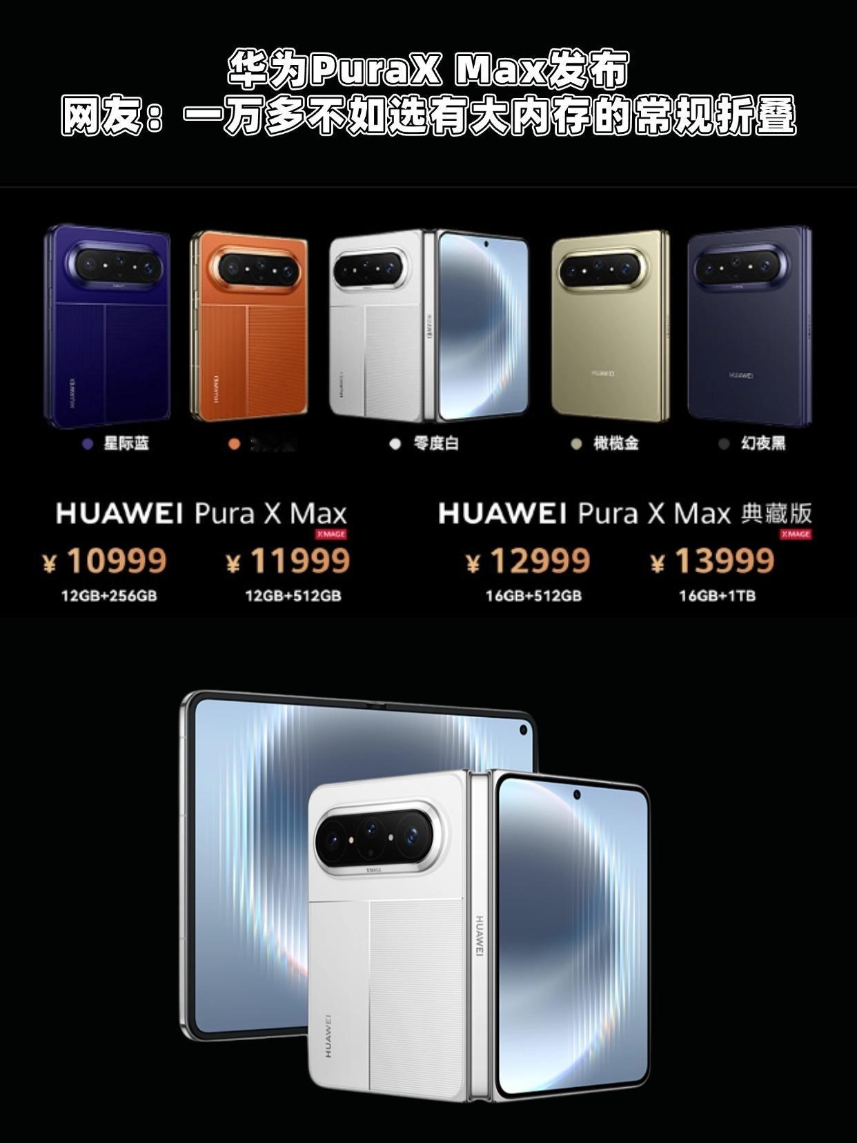 1万预算买华为阔折叠，只给256G你接受吗没想到上一代华为PuraX是卖7
