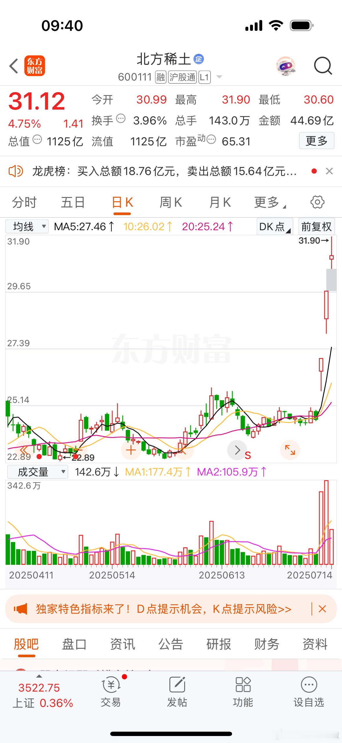 一个轻稀土之王，一个重稀土之王，能走出差异来么？$北方稀土sh600111$