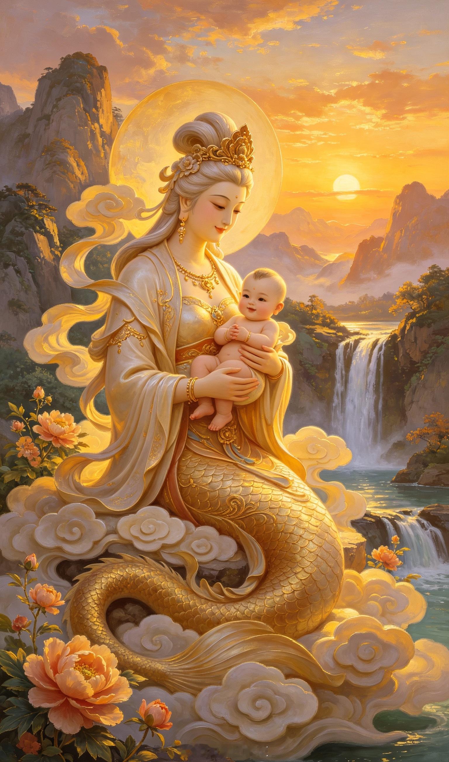 母亲节这天，为妈妈接下这份女娲的慈悲祝福。虔诚礼赞，留下一句“妈妈安康”，愿天下