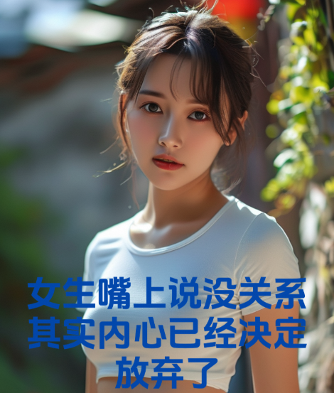 女生嘴上说没关系，其实内心已经决定放弃了