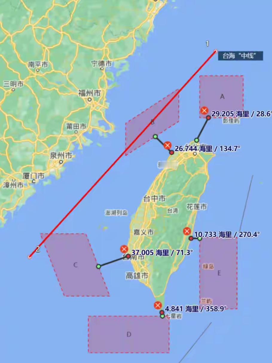 这次军演最有意思的事情，就是划定的演习区域，已经正式突破了台湾所谓的12海里的红