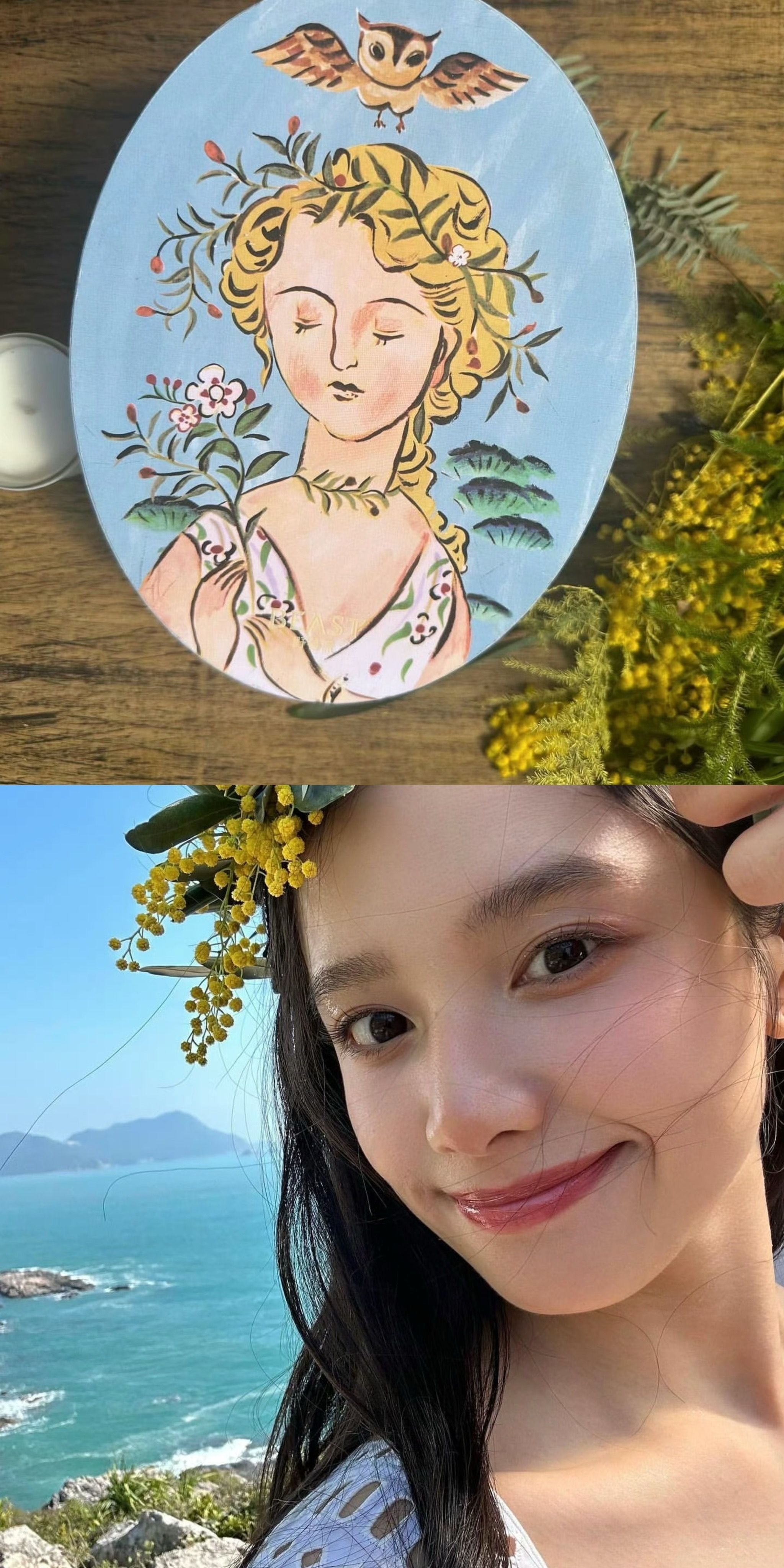 好喜欢这个博主的拼接道出了我喜欢看张婧仪照片的原因…有种根本不是在看自拍而是在