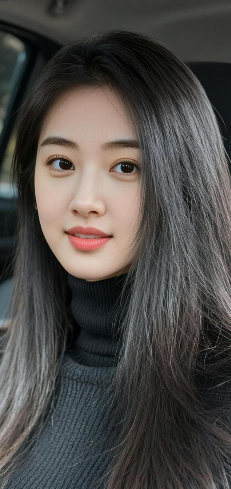 AI黑发女神的风采