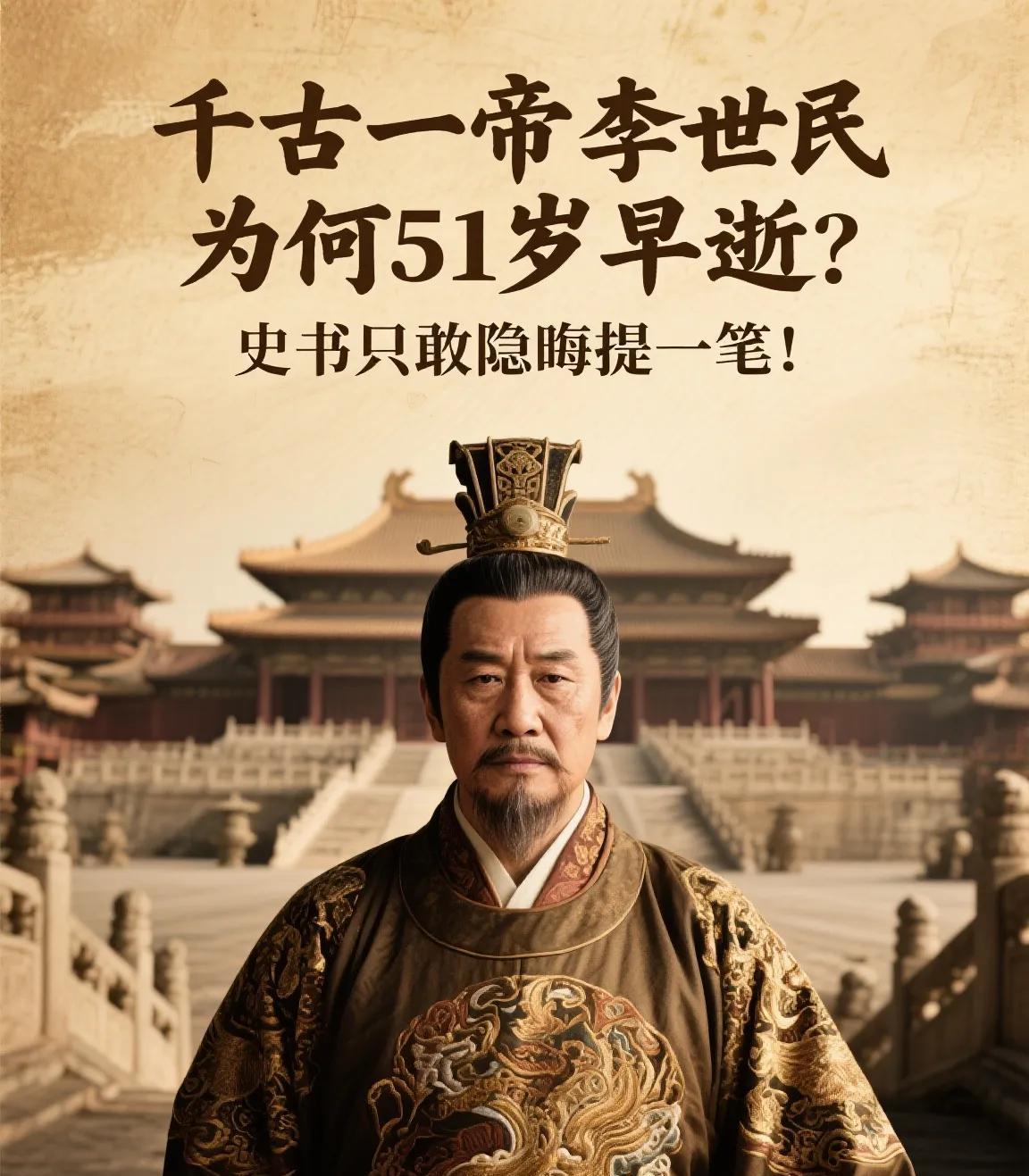 千古一帝李世民为何51岁早逝？史书只敢隐晦提一笔！649年夏天，大唐皇宫爆出惊