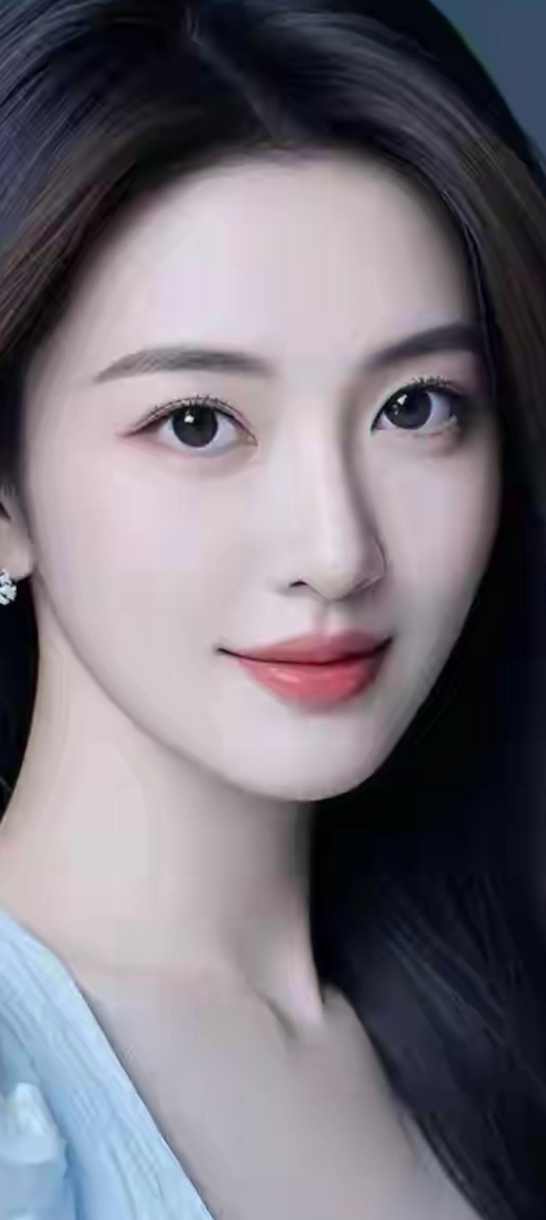 温柔甜美的少女，浅笑如春风，优雅动人。