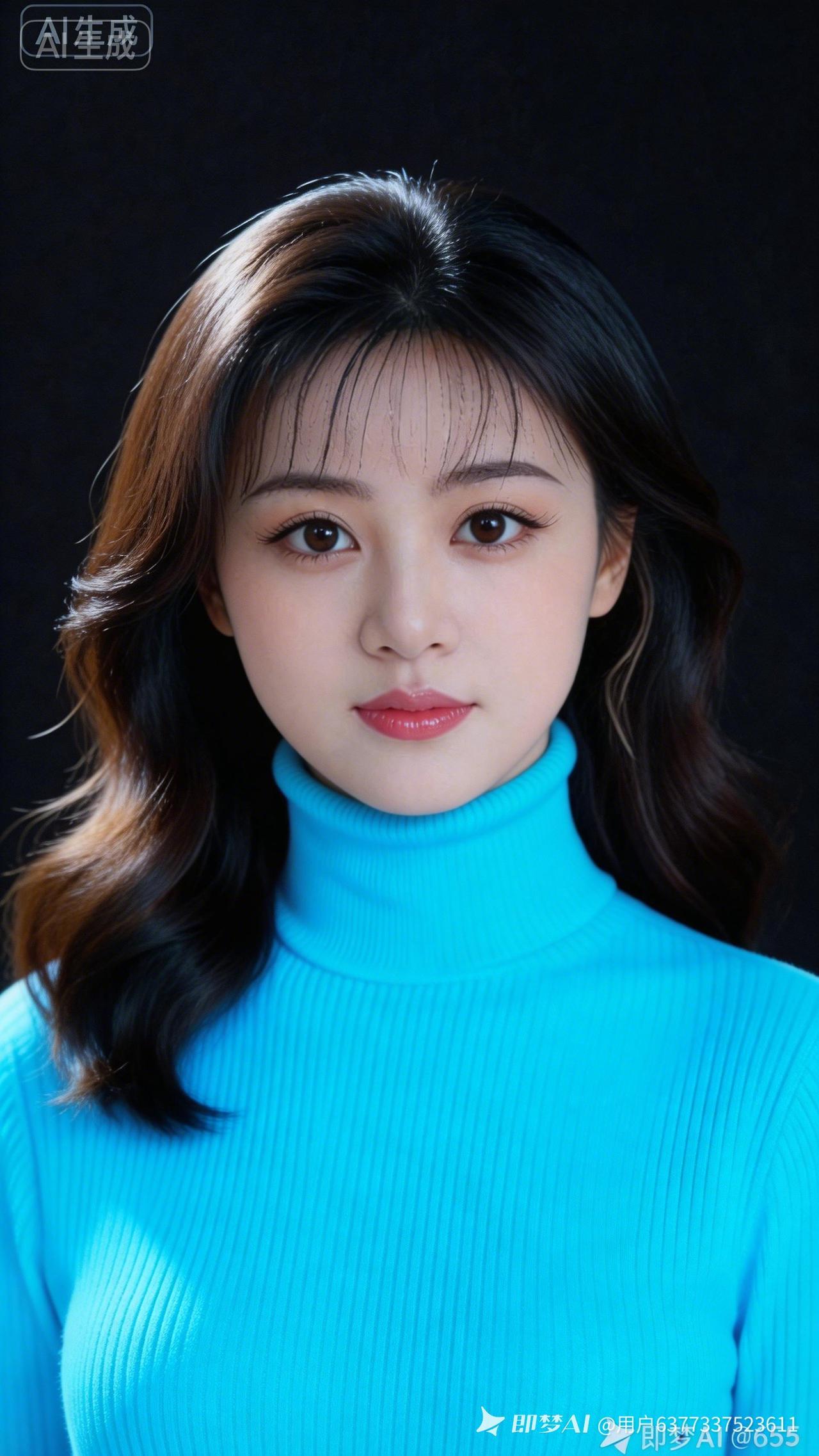 温柔甜美的蓝色毛衣，尽显冬日温暖与时尚！🌟💙💕