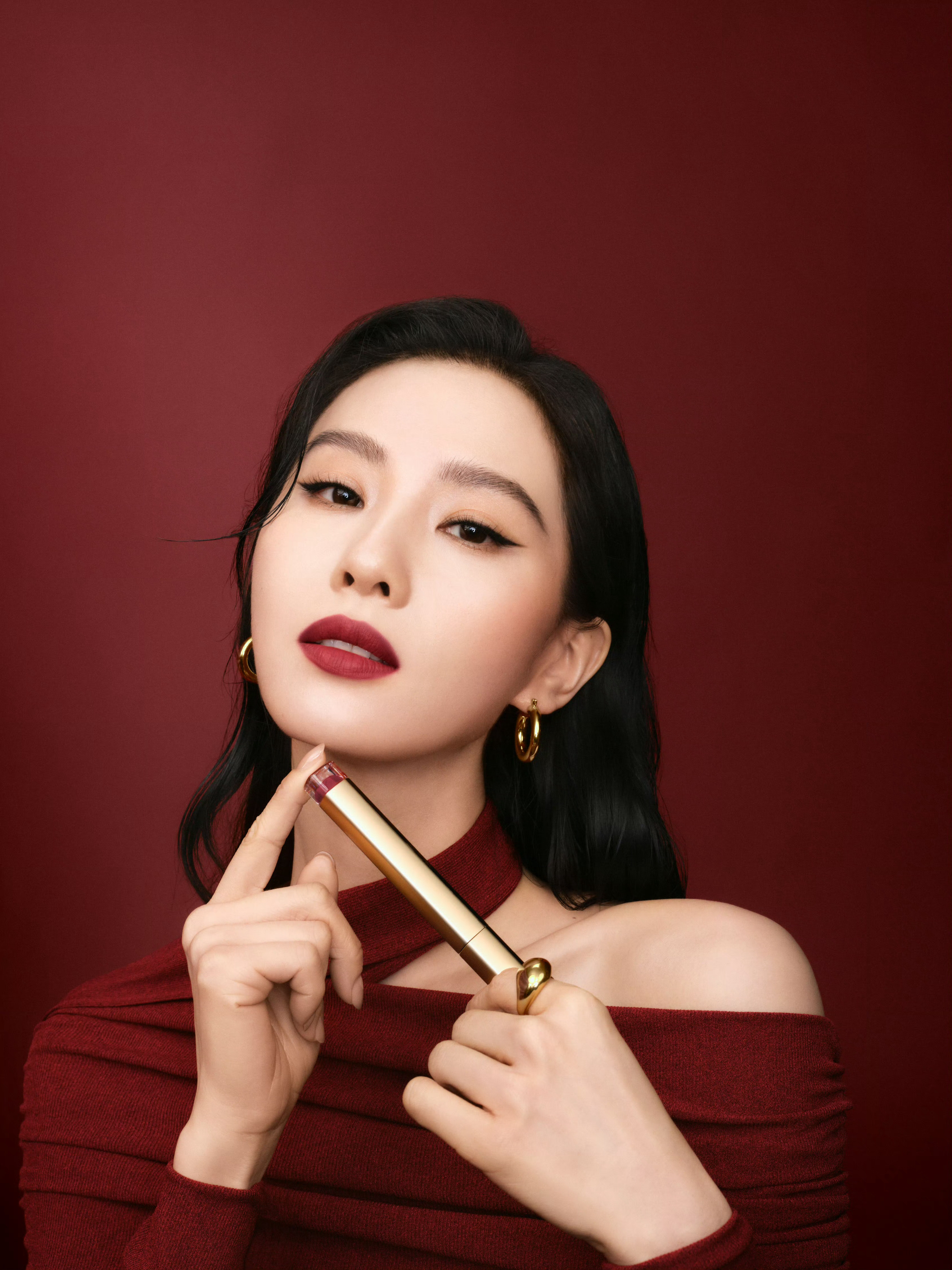 刘诗诗烈焰红唇直接能被吸干吧
