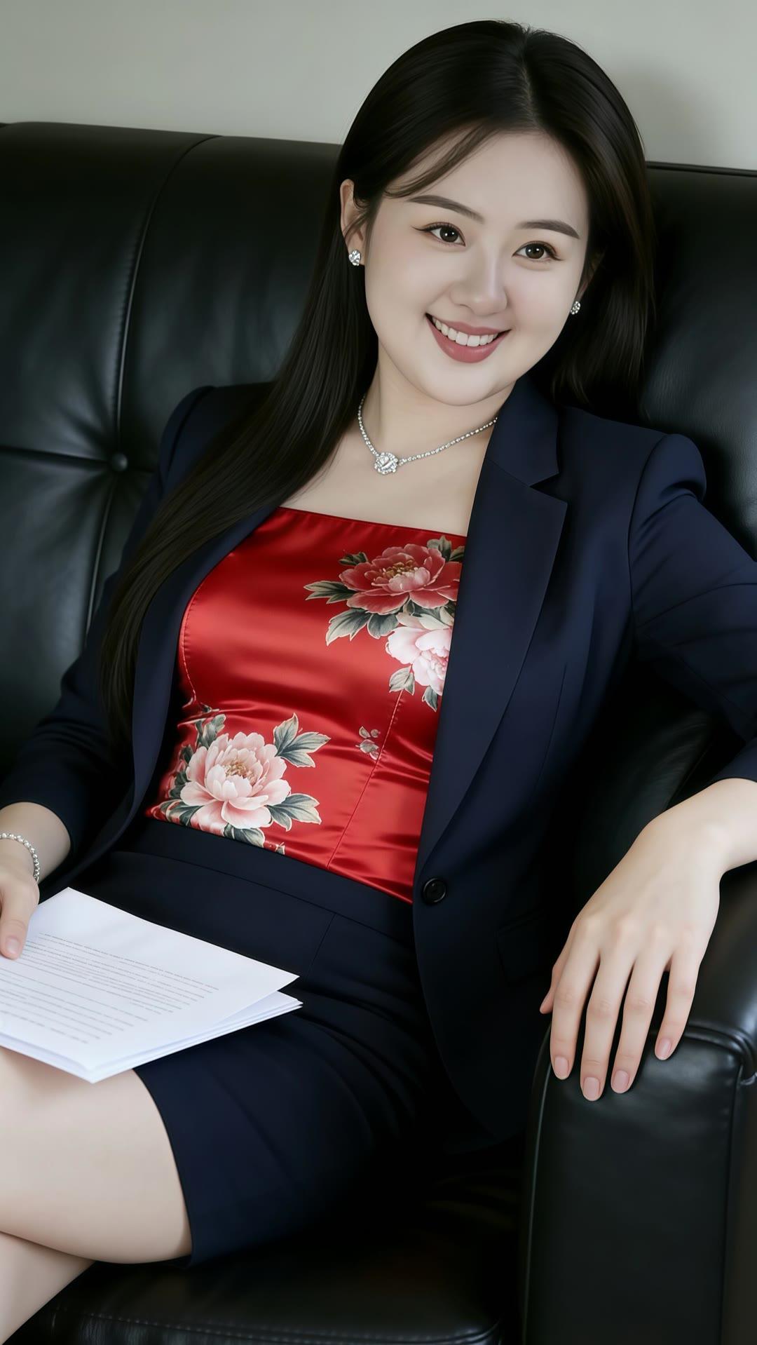 职场女性魅力穿搭，自信微笑，时尚优雅！