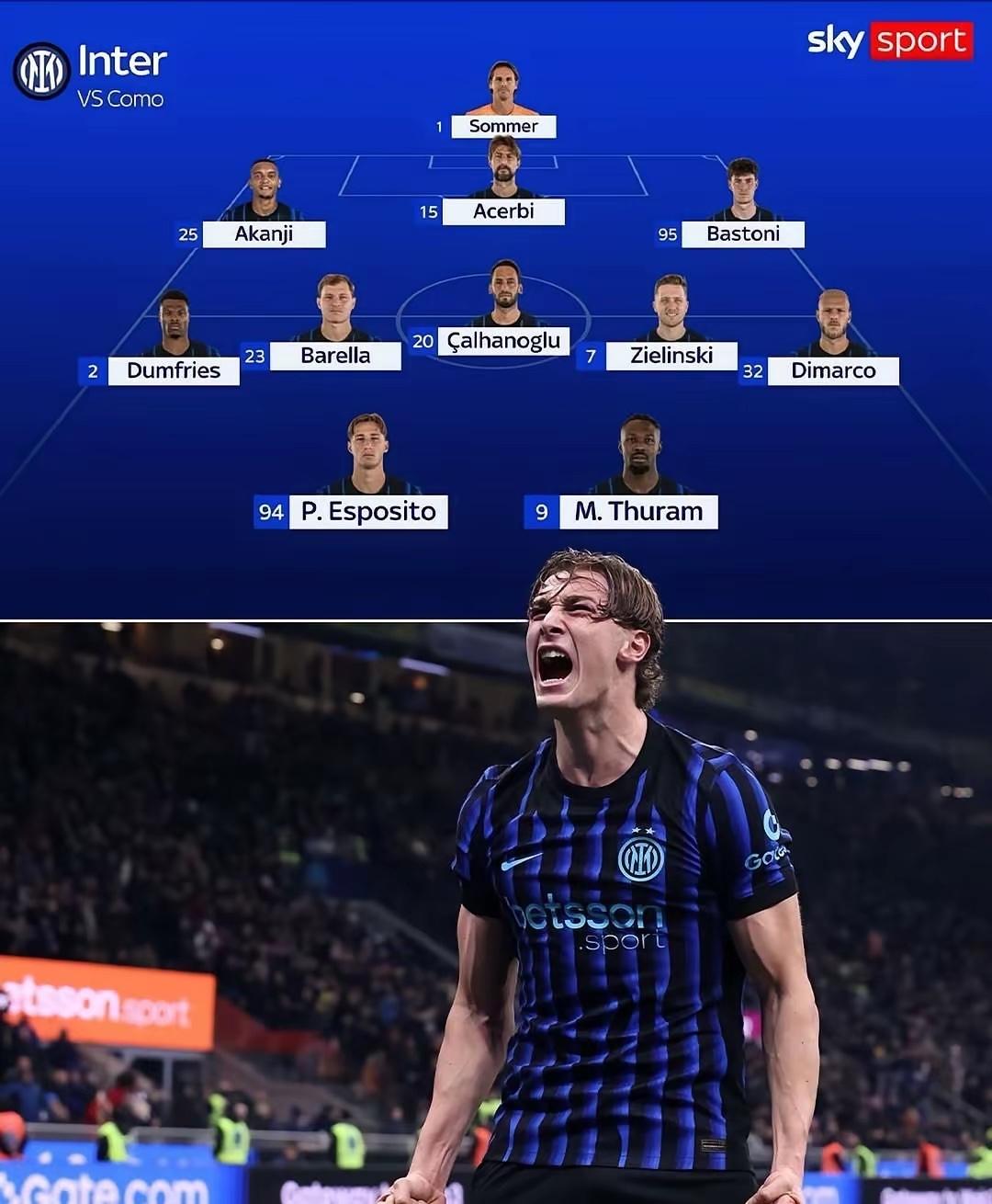 斗黑马，剑指冠军！意甲第32轮国际米兰客场挑战黑马科莫，科莫正在为欧冠资格而战，