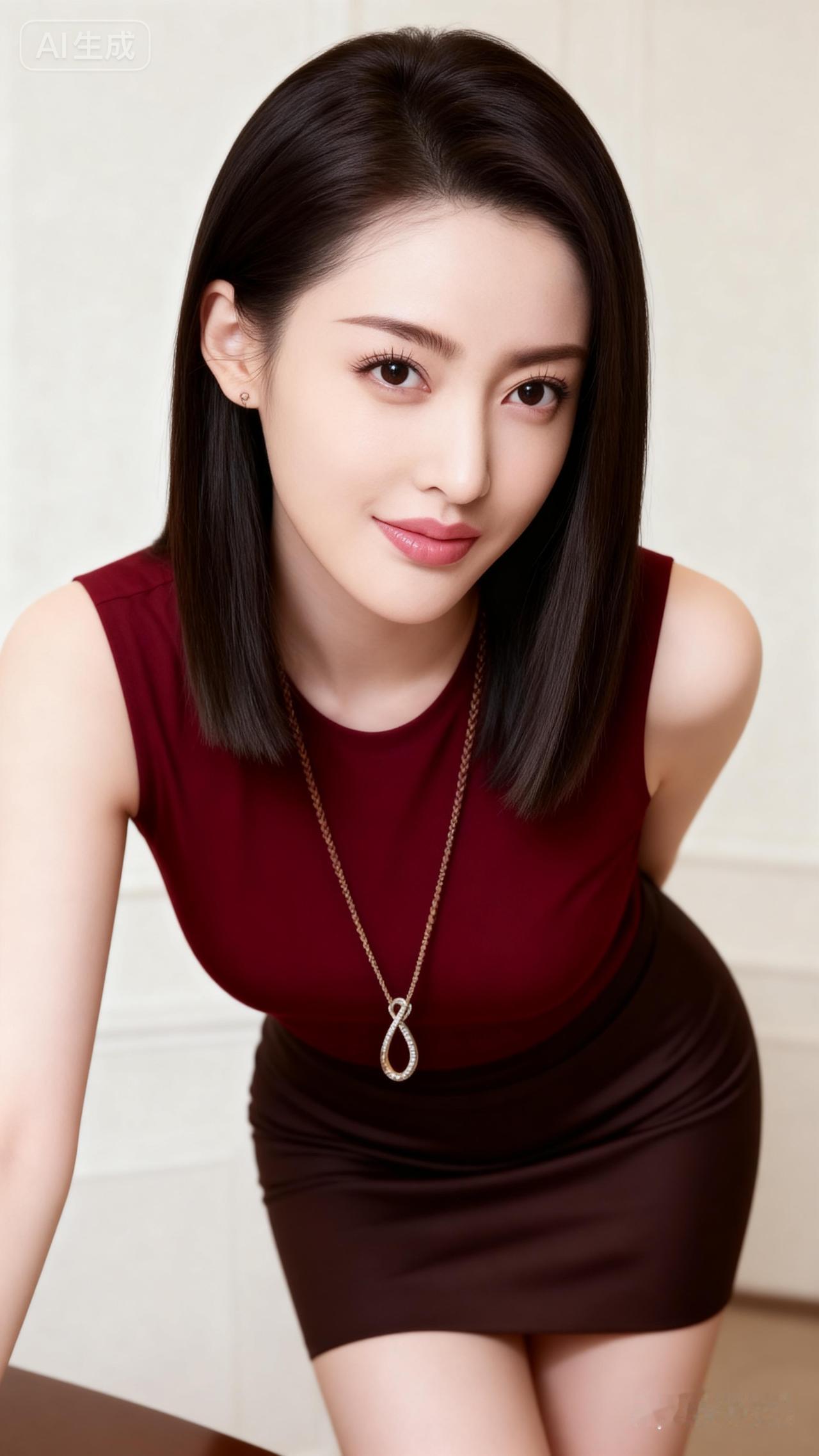 优雅红裙，气质女神，尽显迷人魅力！