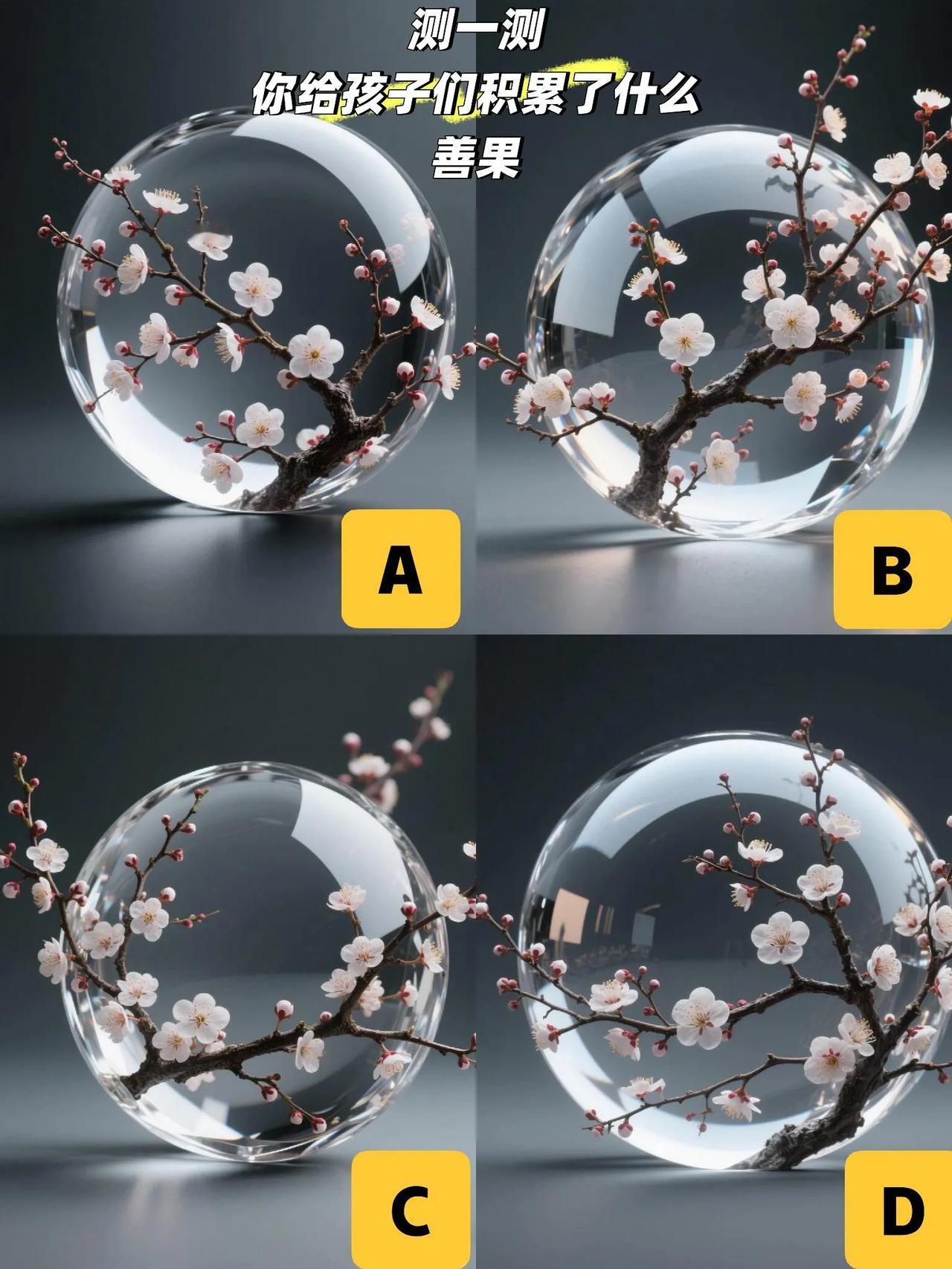 测一测你给孩子们积累的什么善果？下面四幅图的幸运球球，你会选择哪一幅图的呢？