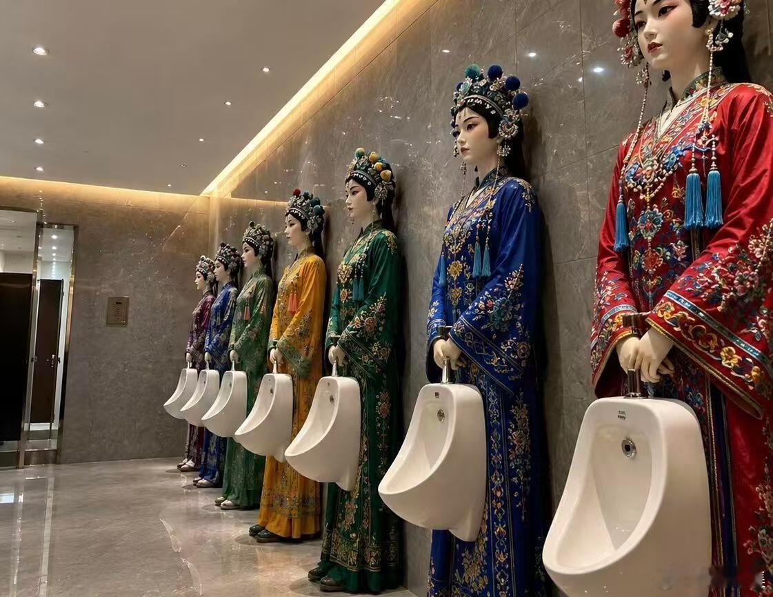 沉浸式古风酒店卫生间，太抽象了搞笑