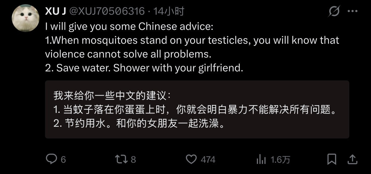 🔻网友分享：老外说，“每个中国人都是诗人吗？”“所有中国人瞬间都拥有一千年的智