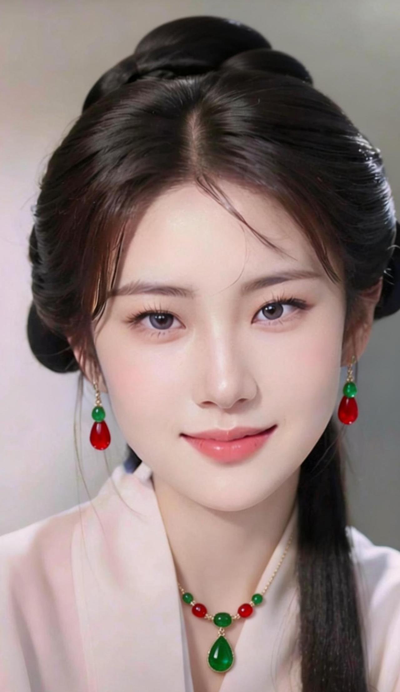 温婉古典，红绿相映的汉服美人