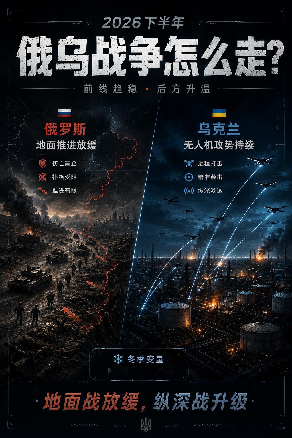 下半年俄乌战争走势会如何？乌克兰是否会继续保持无人机对俄罗斯纵深的攻势？Clau