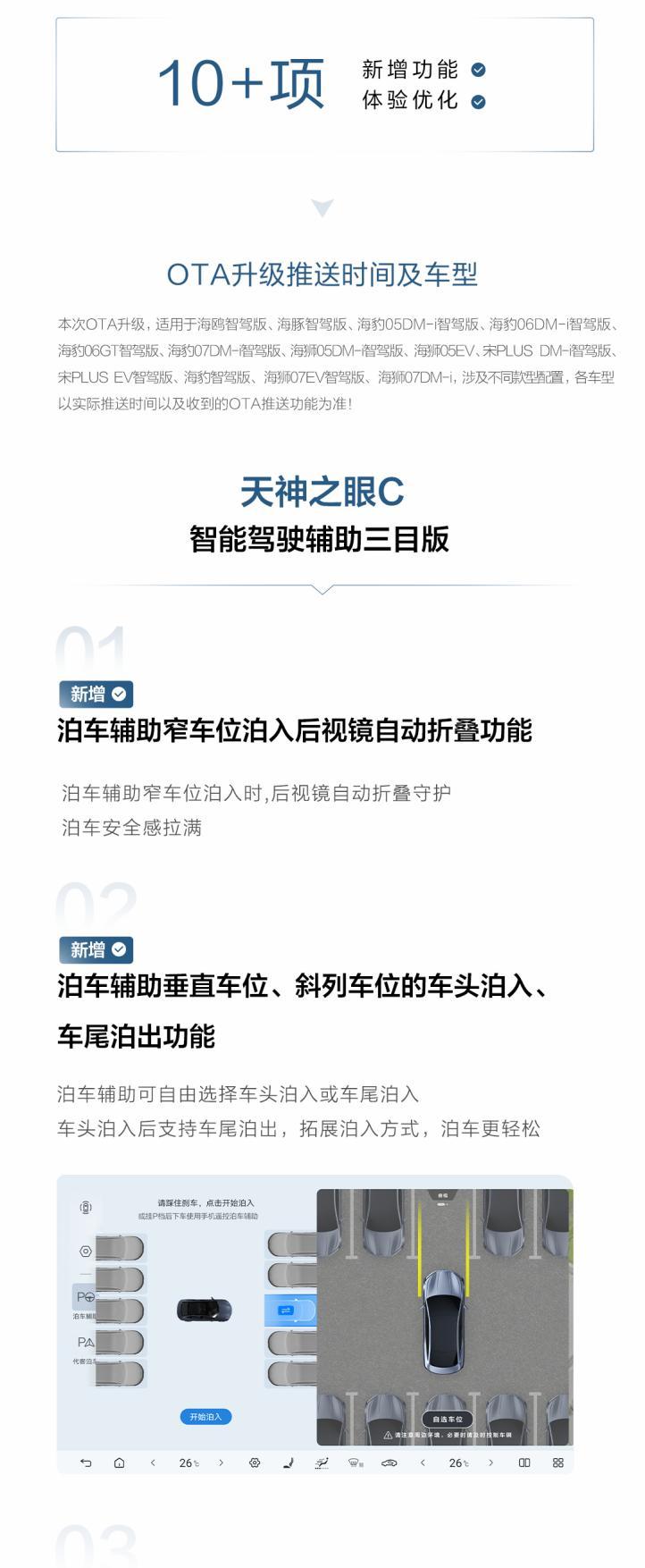 车若初见迪王史上最大OTA，天神之眼的升级陆续推送，图片是海洋网的车型