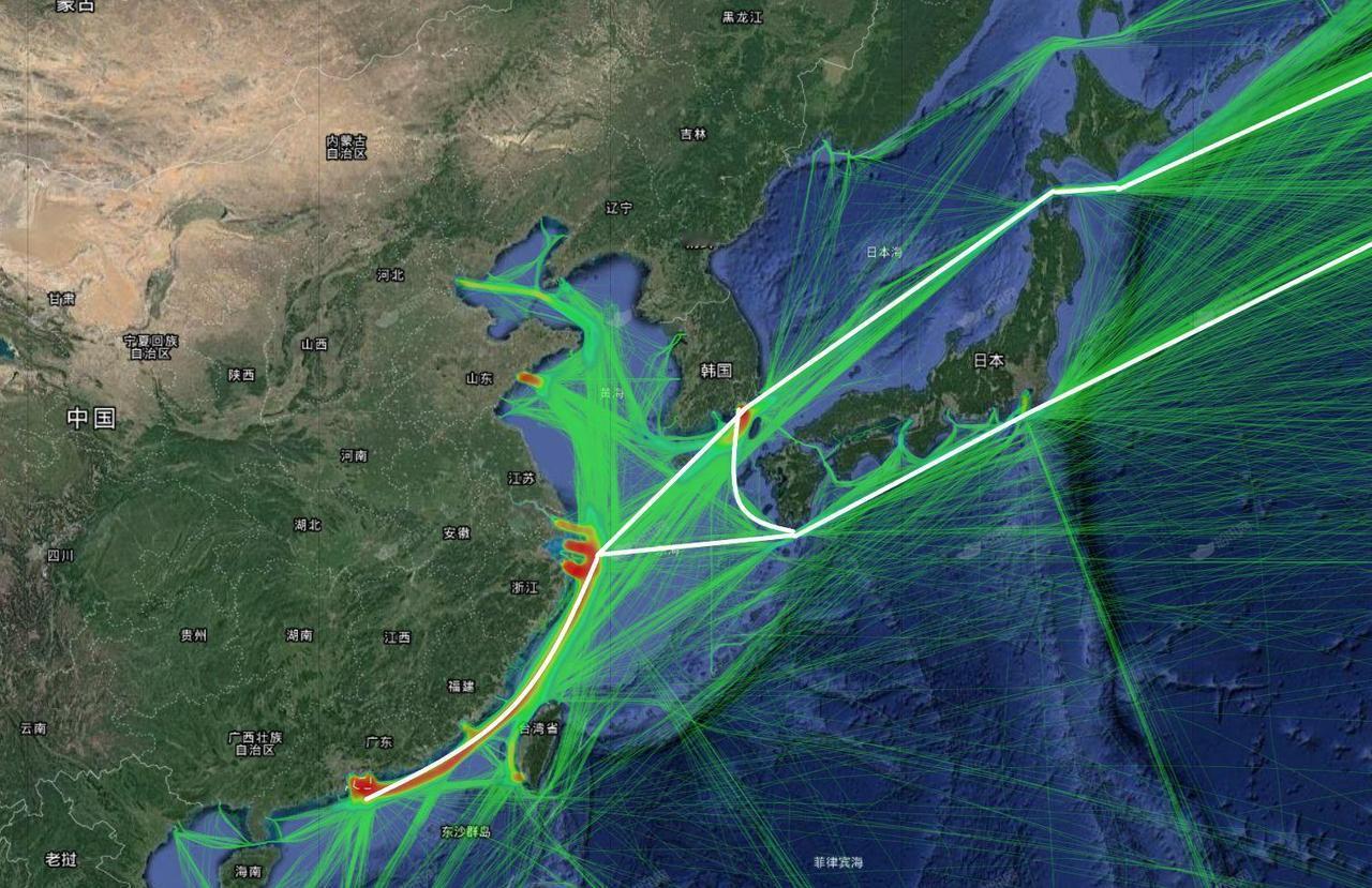 世界级的海洋运输城市群，从图上看主要包括广东大湾区、福建厦门、浙江宁波、上海、山